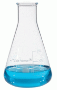  Cole-Parmer® Erlenmeyer Glass Flasks, 100 mL, 12/pkg